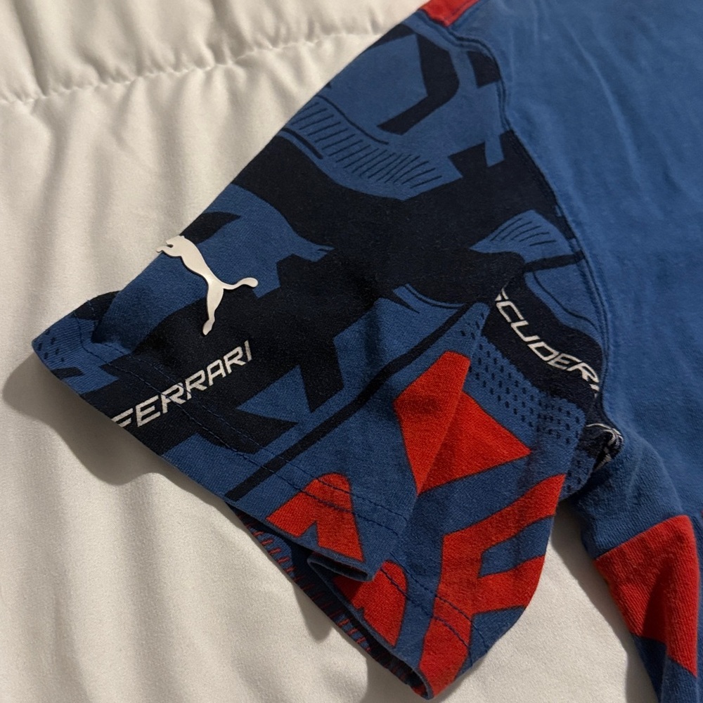 Ferrari Blue and Red Graphic Tee - Picture 4 of 5